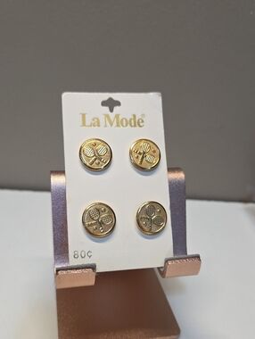 Vintage Metal Tennis Buttons